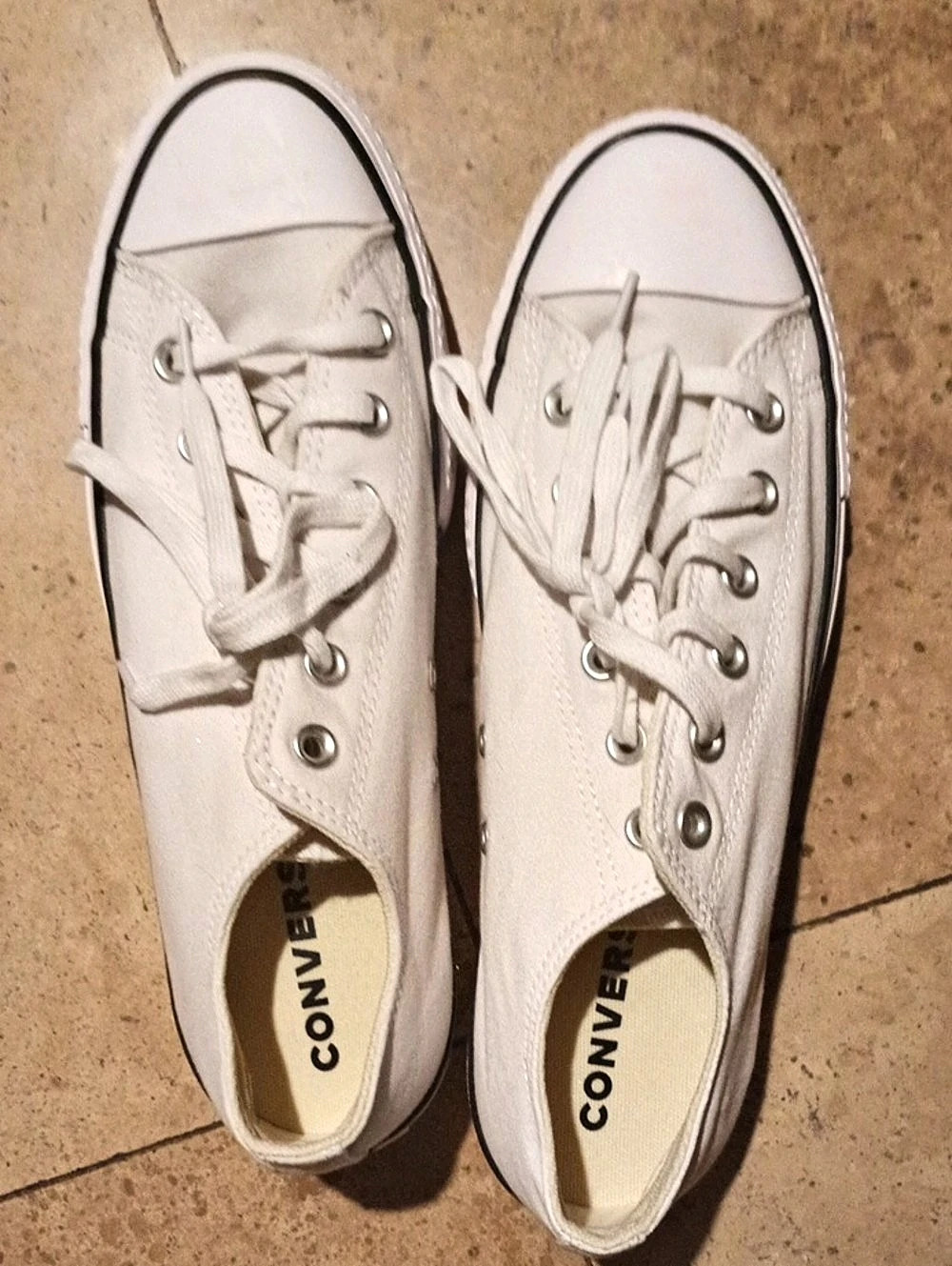 Converse Chuck Taylor All Star Low Top White Canvas Sneakers